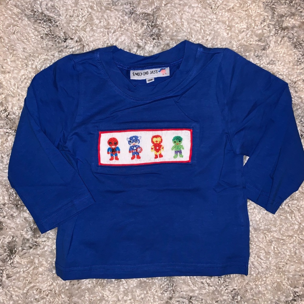 Smocked hero shirt